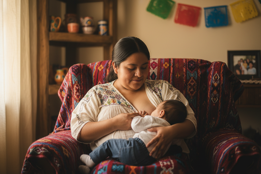 overweight breastfeeding Mexican mom